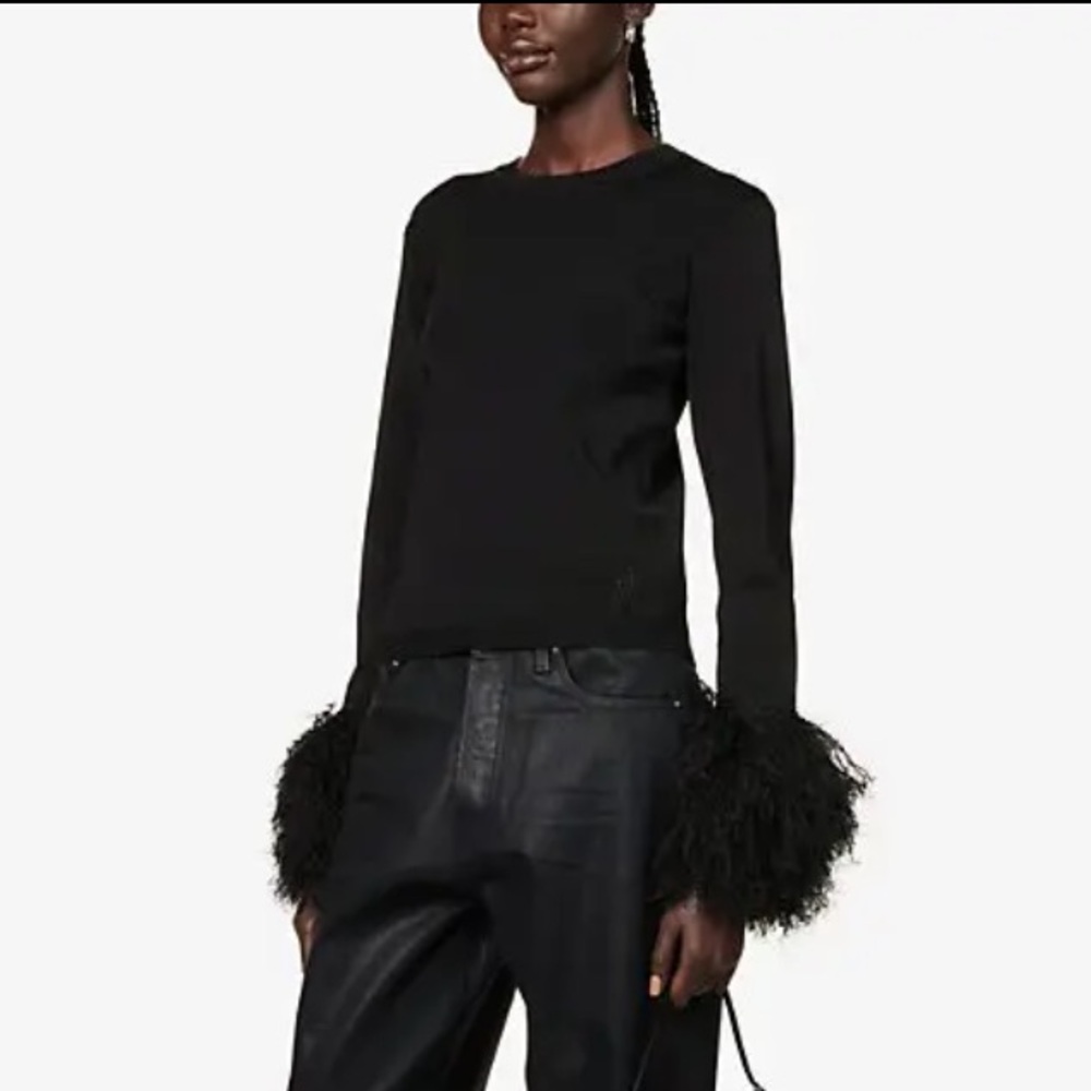 JW Anderson Pom Pom-Embellished Round-Neck Knitted Top like new size S